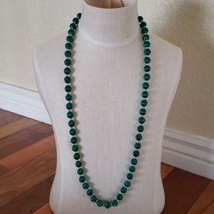 Beautiful green long womens necklace